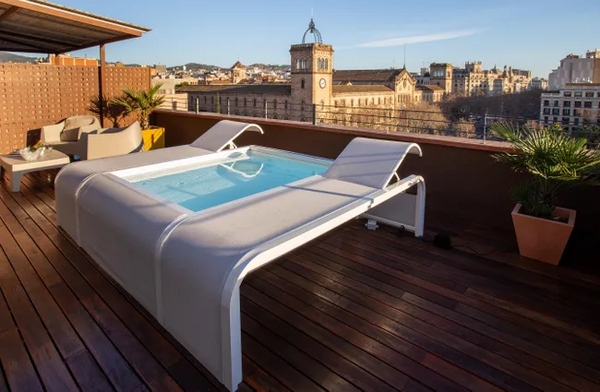 PISCINA BUTTERFLY CON TUMBONAS GRE