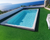 Piscina rectangular de poliéster con escalera